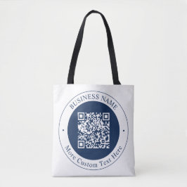 Anpassbarer QR-Code & Text | Dunkles Marineblau