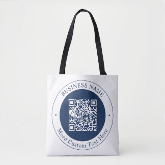 Anpassbarer QR-Code & Text | Dunkles Marineblau