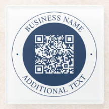 Anpassbarer QR-Code & Text | Dunkles Marineblau