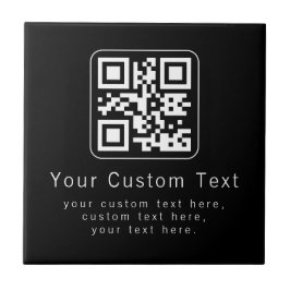 Anpassbarer QR-Code und bearbeitbarer Textbaustein Fliese