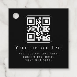 Anpassbarer QR-Code und bearbeitbarer Textbaustein Geschenkanhänger