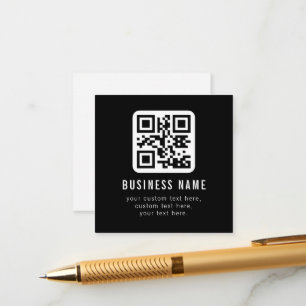 Anpassbarer QR-Code und bearbeitbarer Textdesign Begleitkarte