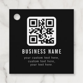Anpassbarer QR-Code und bearbeitbarer Textdesign Geschenkanhänger