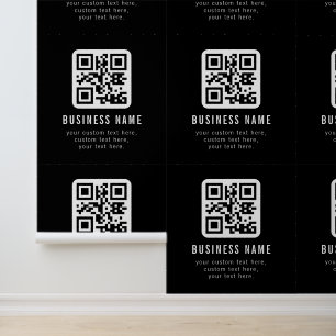 Anpassbarer QR-Code und bearbeitbarer Textdesign Tapete