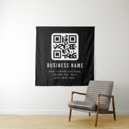 Anpassbarer QR-Code und bearbeitbarer Textdesign Wandteppich