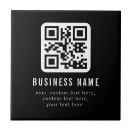 Anpassbarer QR-Code und bearbeitbarer Textentwurf Fliese