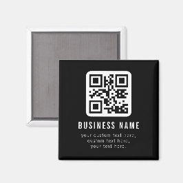 Anpassbarer QR-Code und bearbeitbarer Textentwurf Magnet