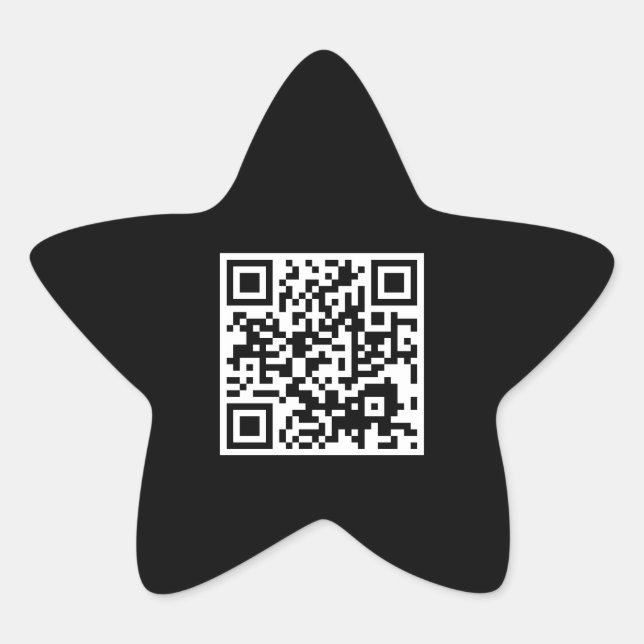 anpassbarer QR-Codestar Stern-Aufkleber (Vorderseite)