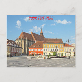 Anpassbarer Rathausplatz in Brașov, Rumänien Postkarte