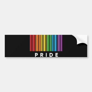 Anpassbarer Regenbogen-Barcode LGBTQIA+ Autoaufkleber