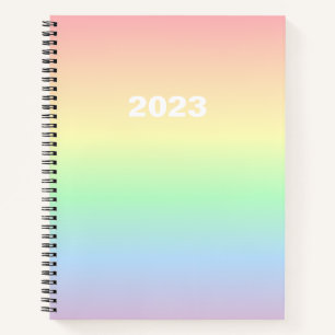 Anpassbarer Regenbogen mit Pastellfarben Notizbuch