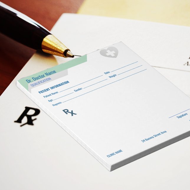 Anpassbarer RX-Block für Ärzte - Rezeptblock Notizblock (Customizable RX Pad for Doctors - Prescription Pad Notepads)