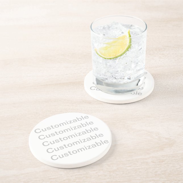 Anpassbarer Sandstein-Untersetzer Getränkeuntersetzer (Seite)