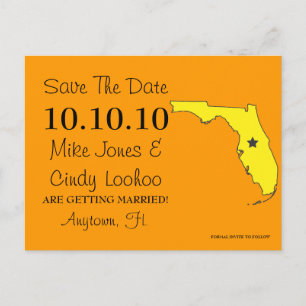 Anpassbarer Save the Date-Staat - FLORIDA Ankündigungspostkarte