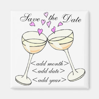 Anpassbarer Save the Date Toast Magnet