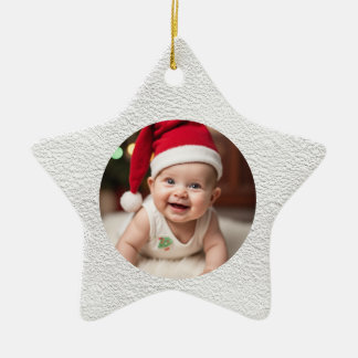 Anpassbarer Stern zum ersten Weihnachten des Babys Keramik Ornament