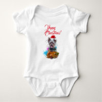 Anpassbarer Süßer Yorkie Hund Weihnachten Kläffer
