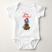 Anpassbarer Süßer Yorkie Hund Weihnachten Kläffer