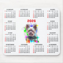 Anpassbarer süßer Yorkie-Hundekalender