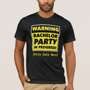 Anpassbarer T - Shirt für Warnbachelor-Party