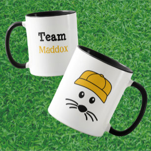 Anpassbarer Team Little Mouse Baseball Player Tasse