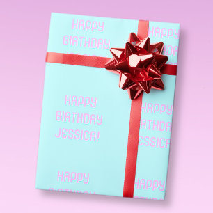 Anpassbarer Text Alles Gute zum Geburtstag für jed Geschenkpapier