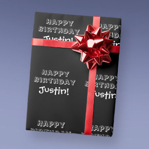 Anpassbarer Text Alles Gute zum Geburtstag Geschenkpapier