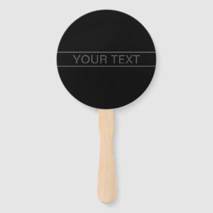 Anpassbarer Text Bold Modern Black & Dark Gray Fächer
