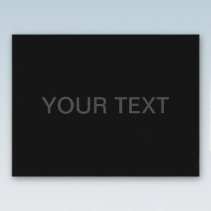 Anpassbarer Text Bold Modern Black & Dark Gray Postkarte