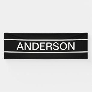 Anpassbarer Text   Bold Modern Black & White Banner