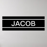 Anpassbarer Text | Bold Modern Black & White