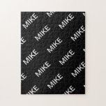 Anpassbarer Text | Bold Modern Black & White Puzzle<br><div class="desc">Kühne moderne Optik.</div>