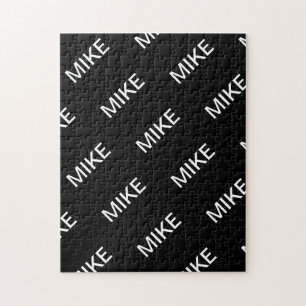 Anpassbarer Text   Bold Modern Black & White Puzzle