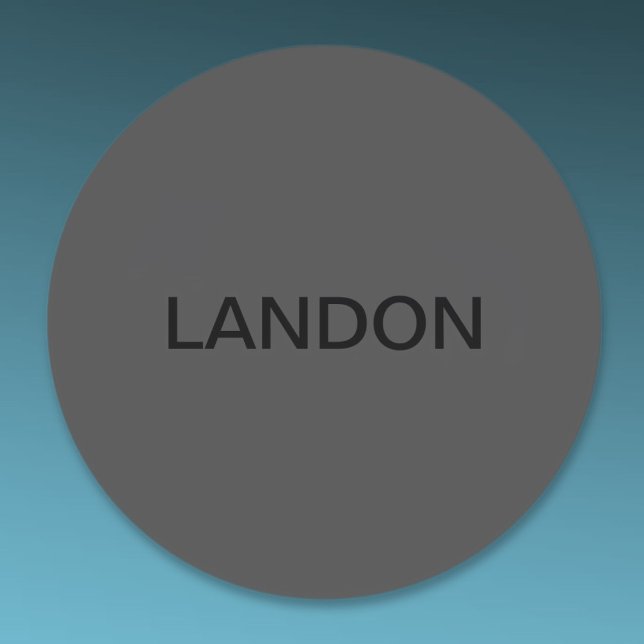 Anpassbarer Text | Bold Modern Black & White Runder Aufkleber (Von Creator hochgeladen)