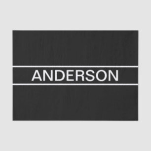Anpassbarer Text   Bold Modern Black & White Seidenpapier