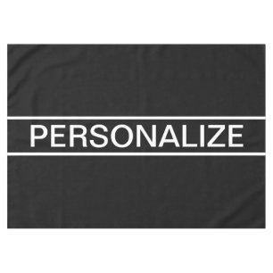 Anpassbarer Text Bold Modern Black & White Tischdecke