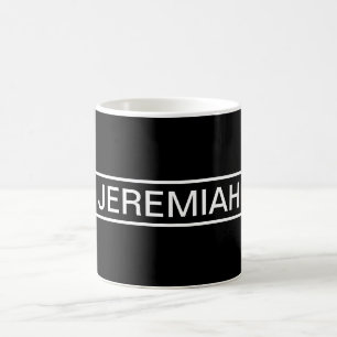 Anpassbarer Text Fette moderne Schwarz-Weiß-Opti Kaffeetasse