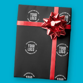 Anpassbarer Text & Ihr hochgeladenes Logo oder Bil Geschenkpapier