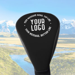 Anpassbarer Text & Ihr hochgeladenes Logo oder Bil Golf Headcover