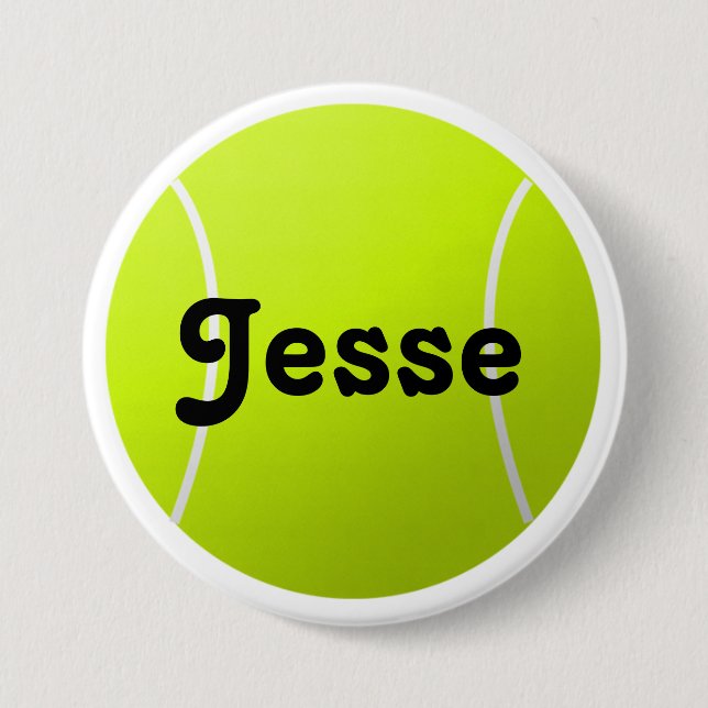 Anpassbarer Text-Tennis-Ball für Spieler und Fans Button (Vorderseite)