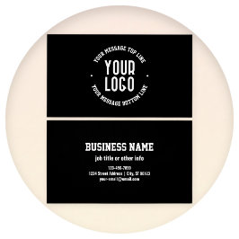 Anpassbarer Text und Ihr hochgeladenes Logo oder B