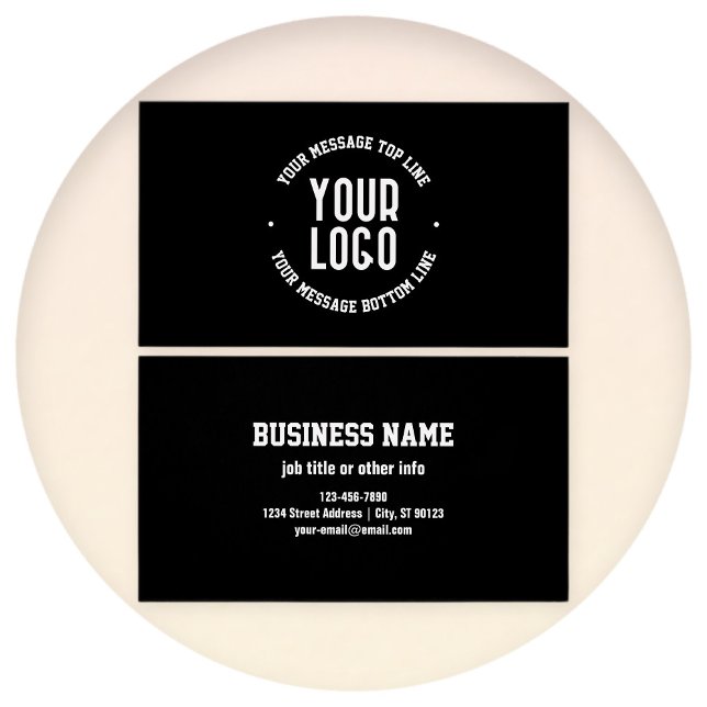 Anpassbarer Text und Ihr hochgeladenes Logo oder B (Von Creator hochgeladen)