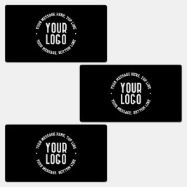 Anpassbarer Text und Ihr hochgeladenes Logo oder B Etiketten