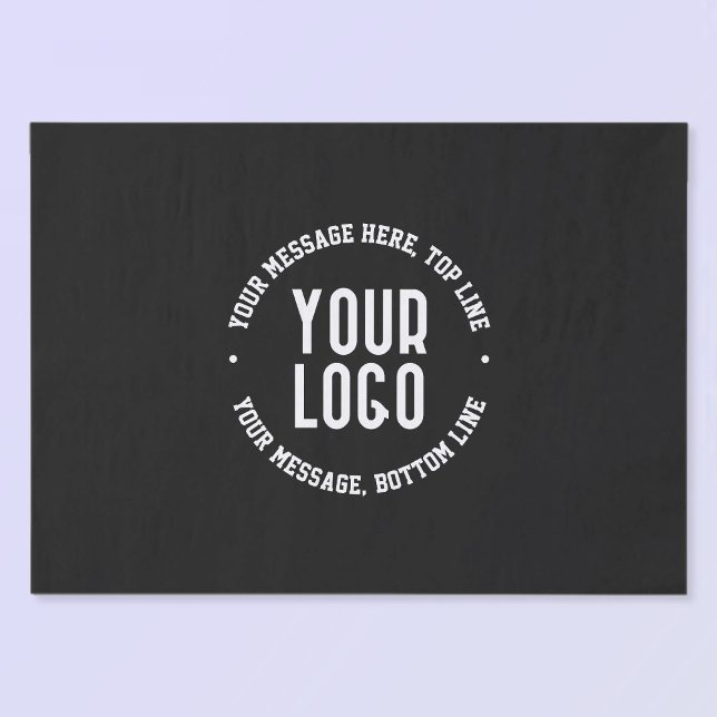 Anpassbarer Text und Ihr hochgeladenes Logo oder B Seidenpapier (Von Creator hochgeladen)