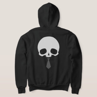 Anpassbarer Totenkopf mit Krawatte Hoodie