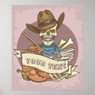 Anpassbarer Totenkopf Poster