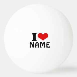 Anpassbarer Valentinstag Ich liebe Herz Anpassung Tischtennisball