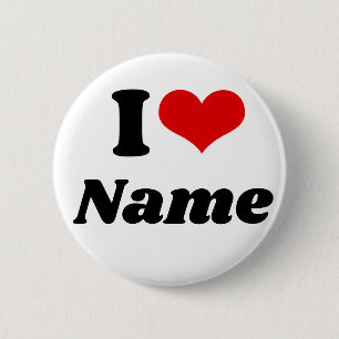 Anpassbarer Valentinstag Ich liebe Herz individuel Button