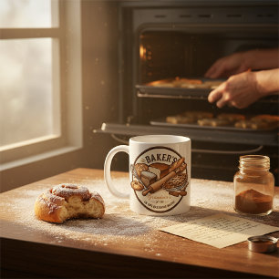 Anpassbarer Vintage-Bäcker-Mug Kaffeetasse