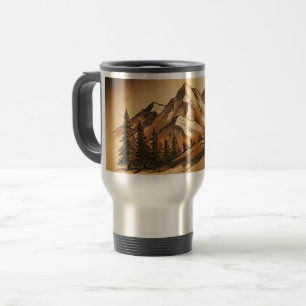 Anpassbarer Vintage-Berg-Reise-Tumbler Reisebecher